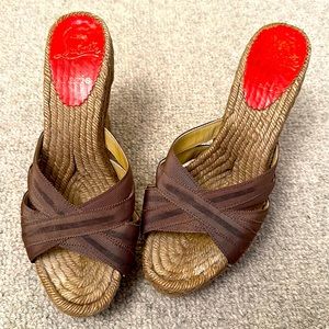 Christian Louboutin Cataribbon Espadrille Wedges